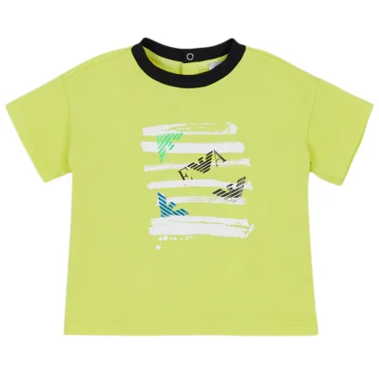 Emporio Armani  T-shirt bambino gialla con stampa