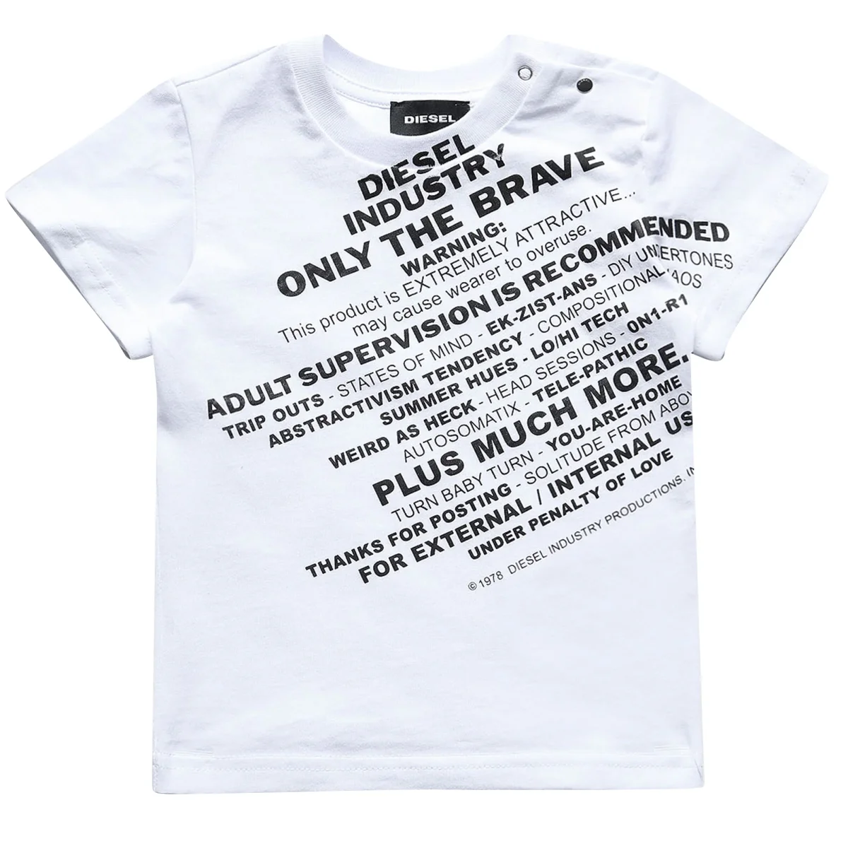 Diesel Kid t-shirt baby boy tdiegos3b bianca in jersey di cotone - immagine 2