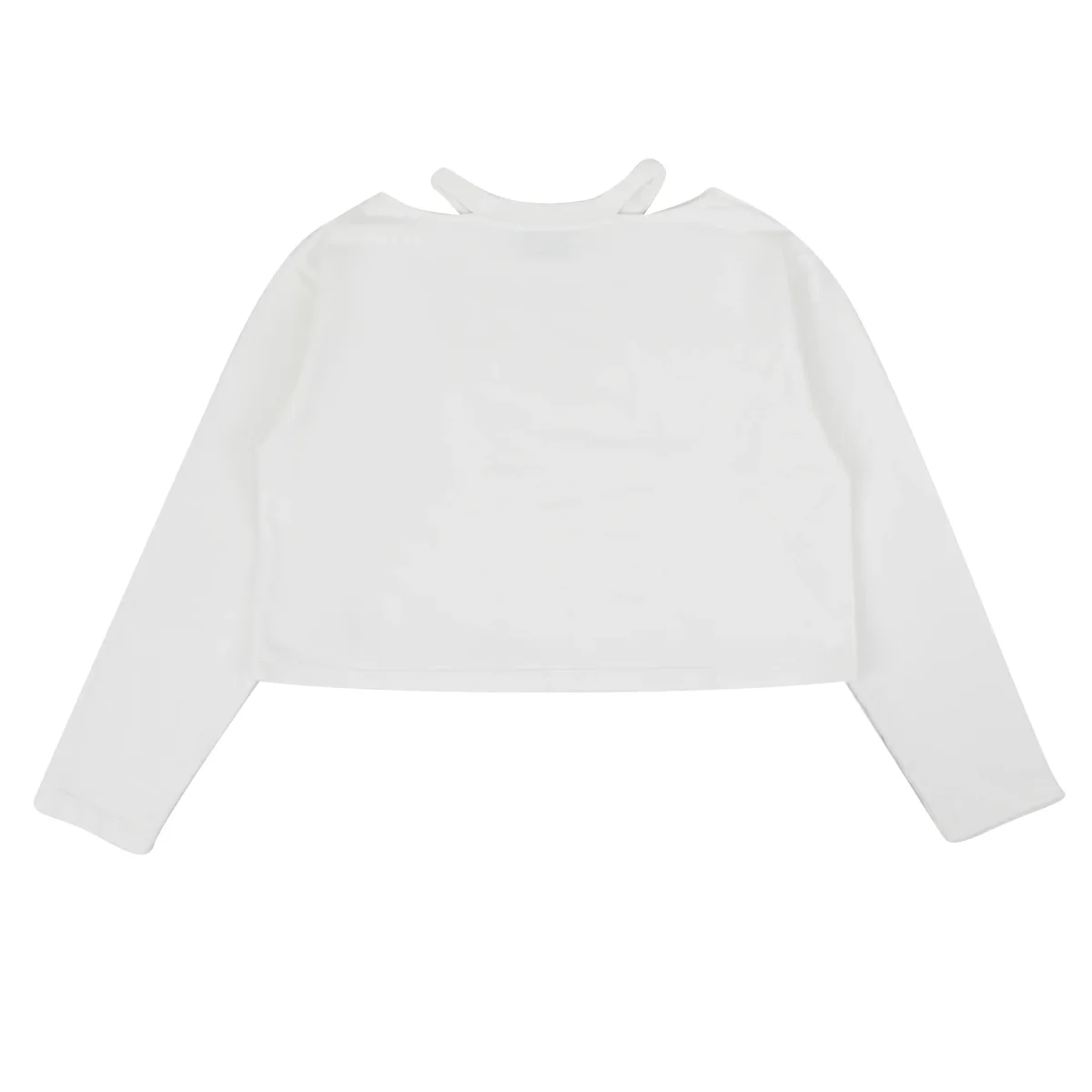 Dondup bambina felpa cropped bianca in cotone - immagine 3