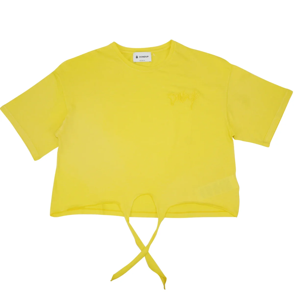 Dondup bambina t-shirt gialla in jersey di cotone