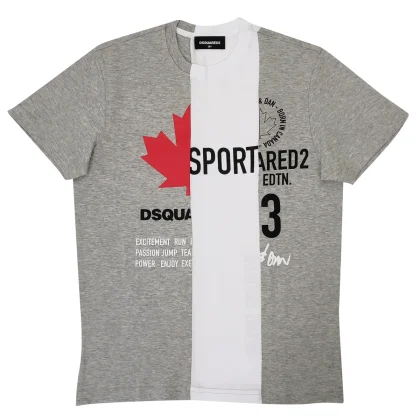 Dsquared2 t-shirt bambino bicolor in jersey di cotone