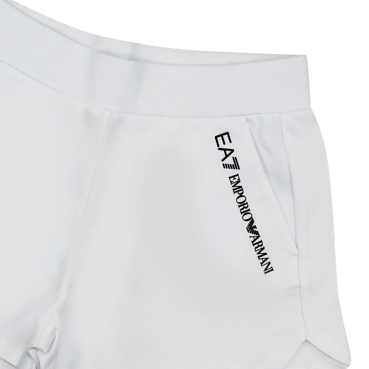 EA7 Emporio Armani shorts bambina bianco in cotone stretch - immagine 4
