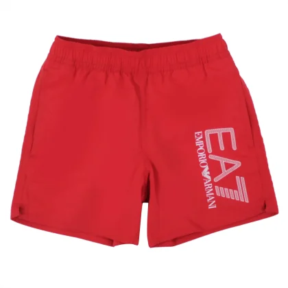 EA7 Emporio Armani costume boxer bambino rosso con logo