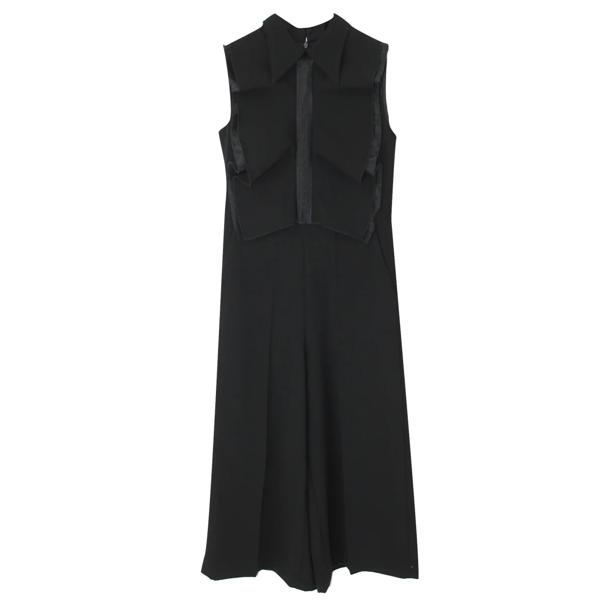 Elisabetta Franchi La Mia Bambina tuta bambina nera in crepe