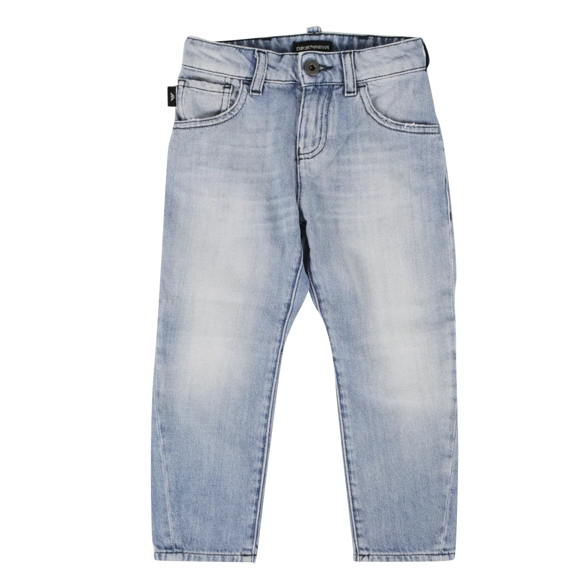 Emporio Armani jeans bambino blu in misto cotone