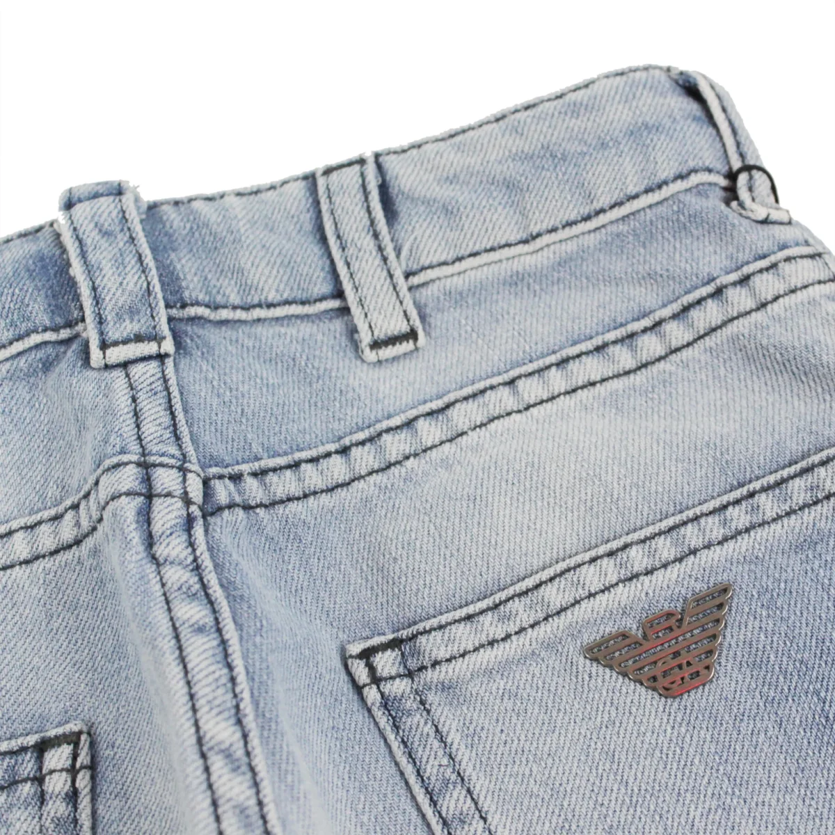 Emporio Armani jeans bambino blu in misto cotone - immagine 5