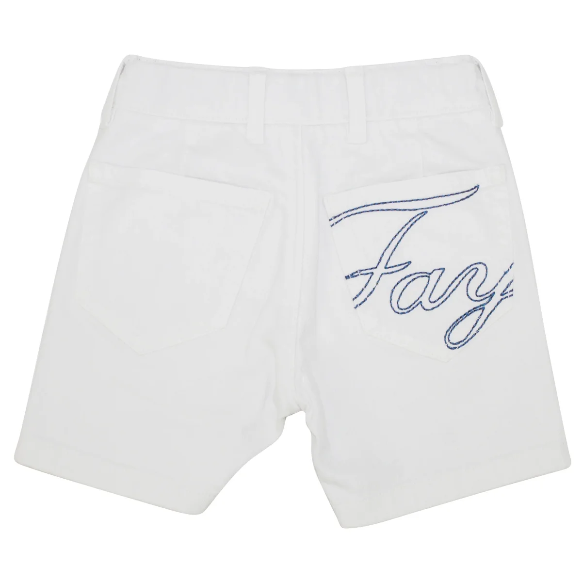 Fay teen bermuda bianco in denim di cotone - immagine 3