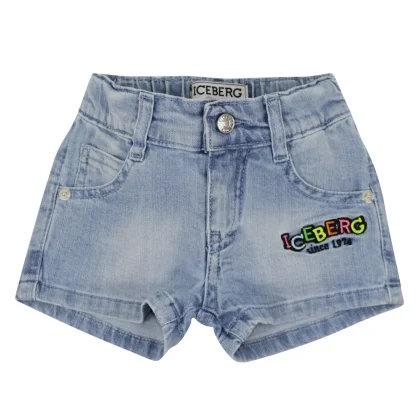 Ice Iceberg baby girl short in denim di cotone
