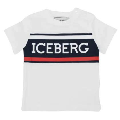 Ice Iceberg baby boy t-shirt bianca in jersey di cotone