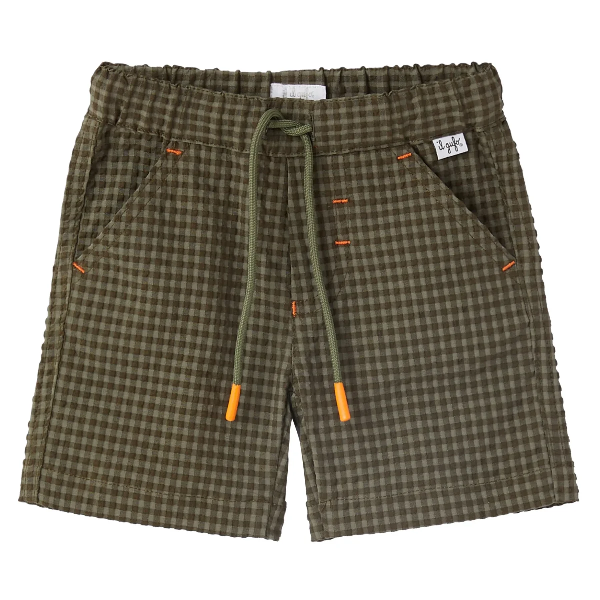 Il Gufo bermuda baby boy verde militare in misto cotone - immagine 2