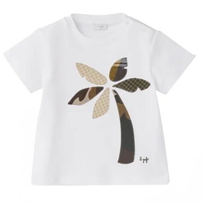 Il Gufo t-shirt baby boy bianca in cotone