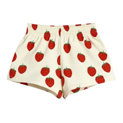 Mini Rodini bambina short stampato in felpa di cotone organico