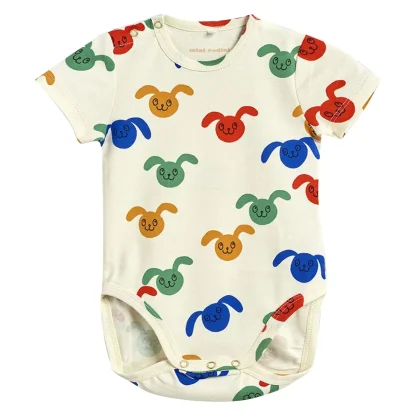 Mini Rodini body baby girl in cotone organico stampato