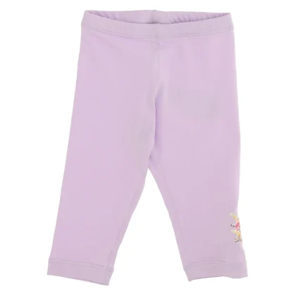 Monnalisa leggings baby girl glicine in jersey di cotone