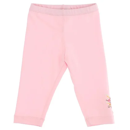 Monnalisa leggings baby girl rosa in jersey di cotone