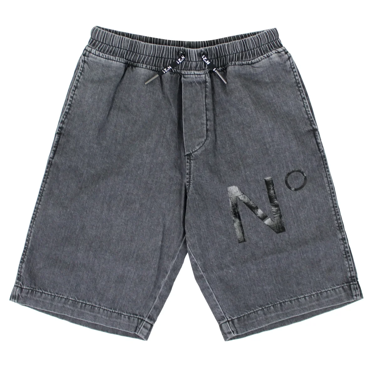 N°21 bambino short nero in denim di cotone - immagine 2