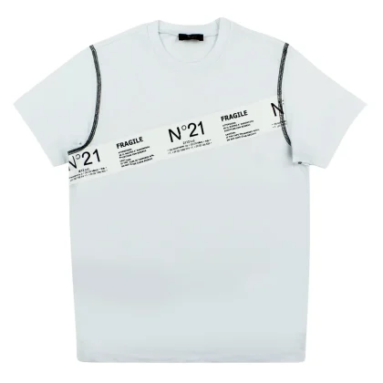 N°21 t-shirt teen bianca in jersey di cotone