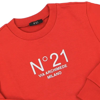 N°21 felpa teen rossa in cotone