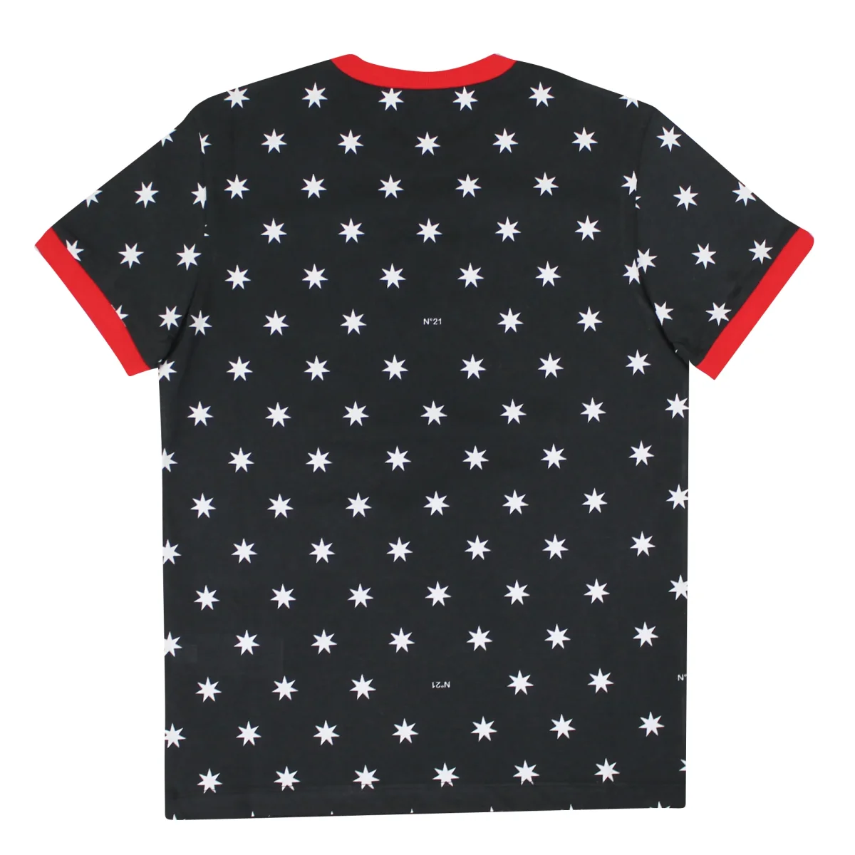 N°21 t-shirt bambina nera in jersey di cotone stampato - immagine 3