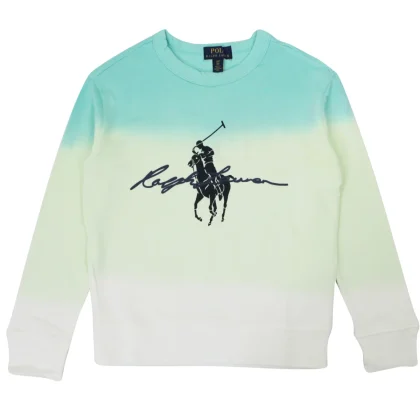 Ralph Lauren teen felpa effetto dip-dye in cotone