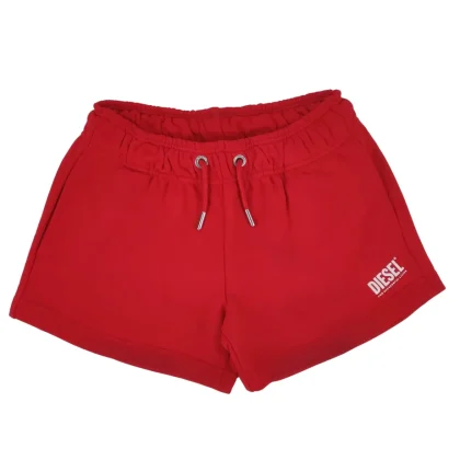 Diesel Kid shorts Paggyl rosso bambina in cotone