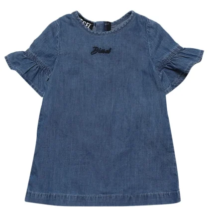 Diesel Kid abito Delasib neonata in denim di cotone