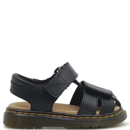 Dr. Martens sandalo Moby ii nero bambino in pelle