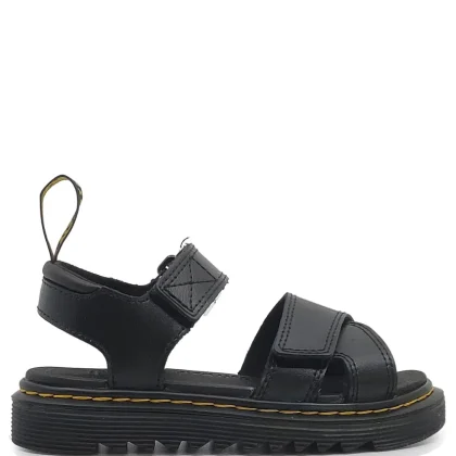 Dr. Martens sandalo Vossie nero bambina in pelle