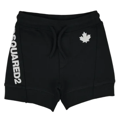 Dsquared2 shorts nero bambino in cotone