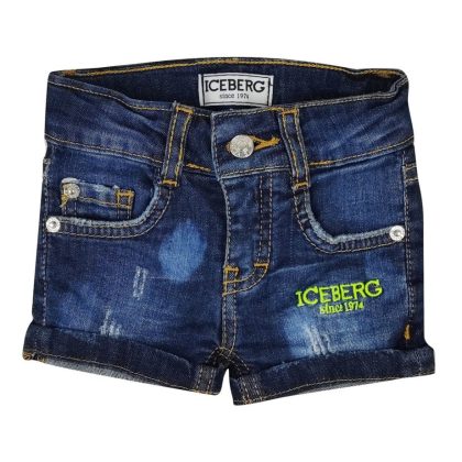 Ice Iceberg bermuda jeans neonato in cotone stretch