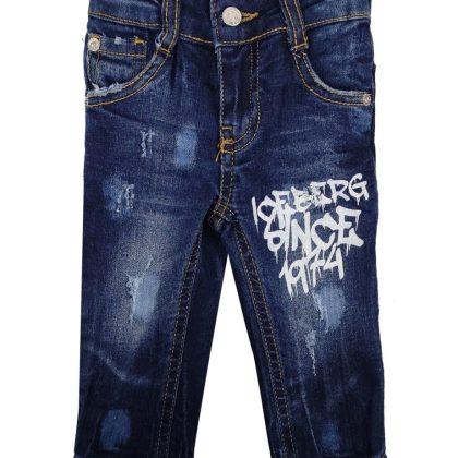 Ice Iceberg jeans blu neonato in cotone stretch