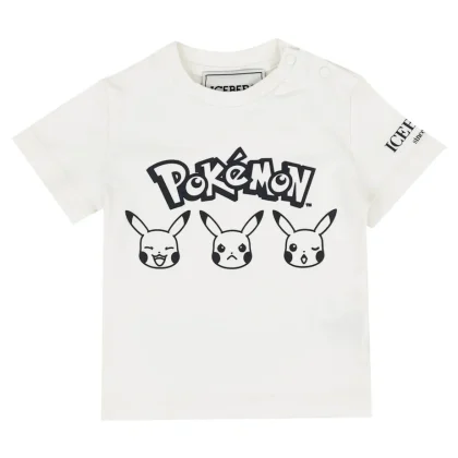Ice Iceberg t-shirt panna neonato in jersey di cotone