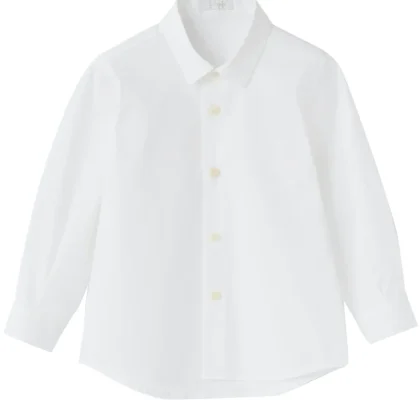 Il Gufo camicia bianca neonato in cotone stretch