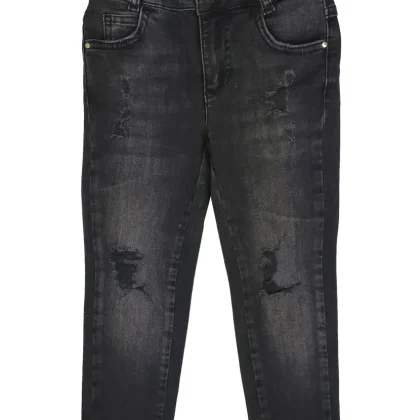 Miss Blumarine teen jeans nero in cotone stretch
