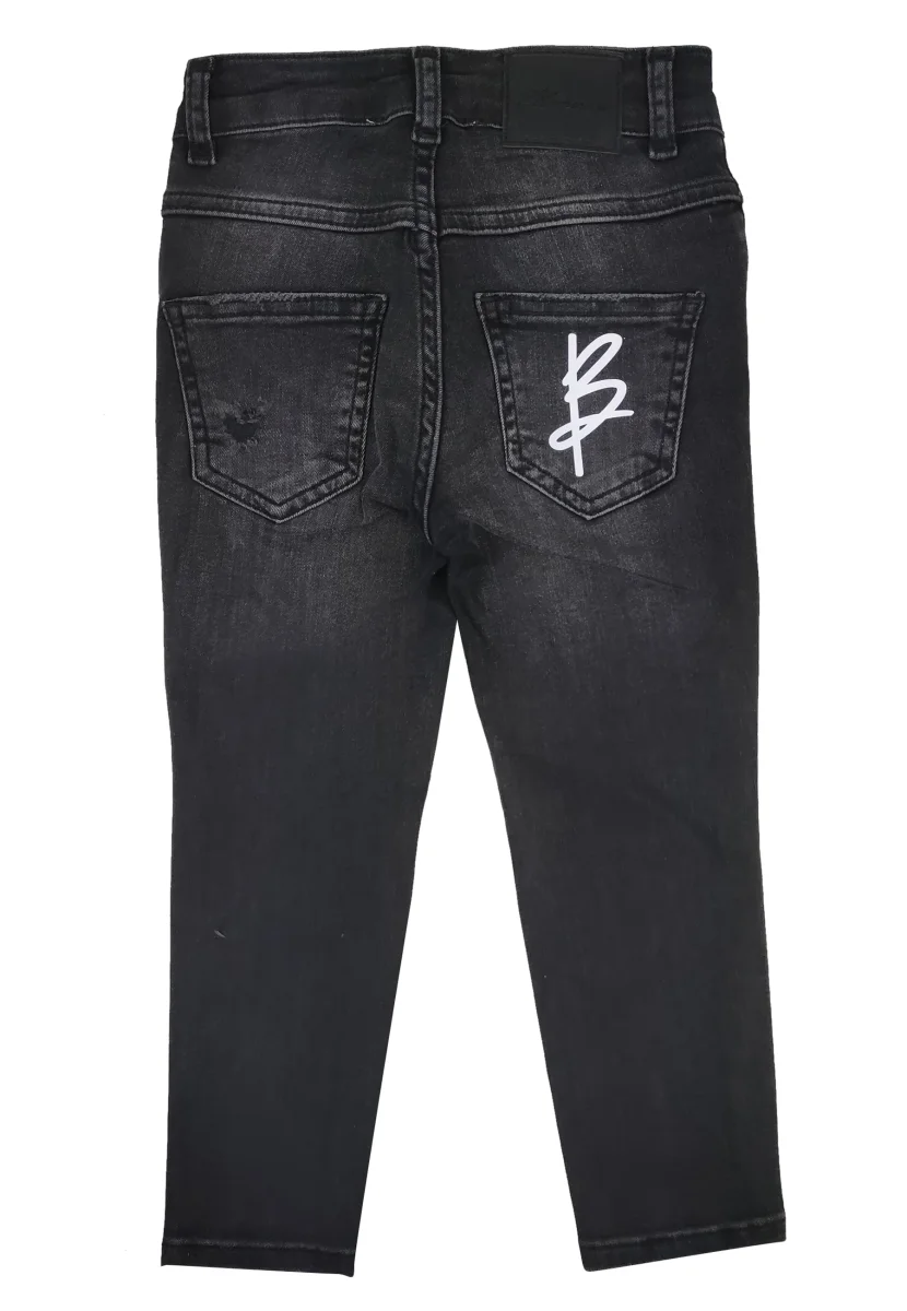 Miss Blumarine teen jeans nero in cotone stretch - immagine 3
