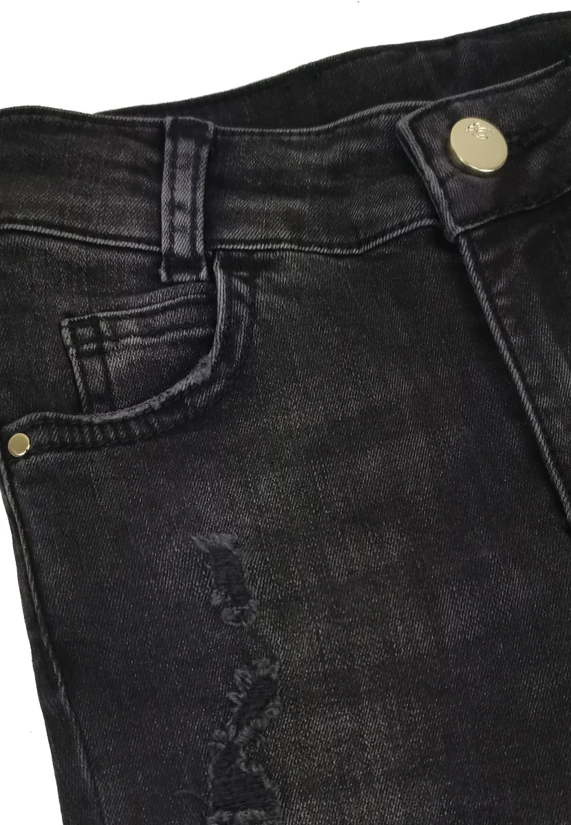 Miss Blumarine teen jeans nero in cotone stretch - immagine 4