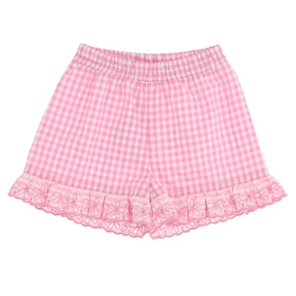 Monnalisa shorts vichy neonata in cotone