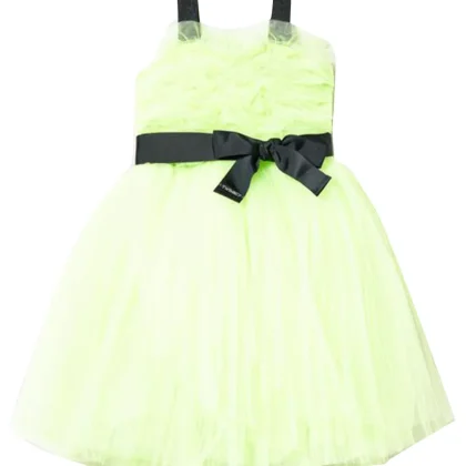 Twin Set abito verde fluo bambina in tulle
