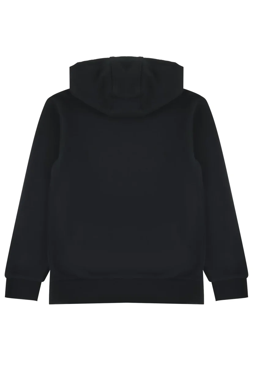 Adidas felpa nera bambino in cotone - immagine 3