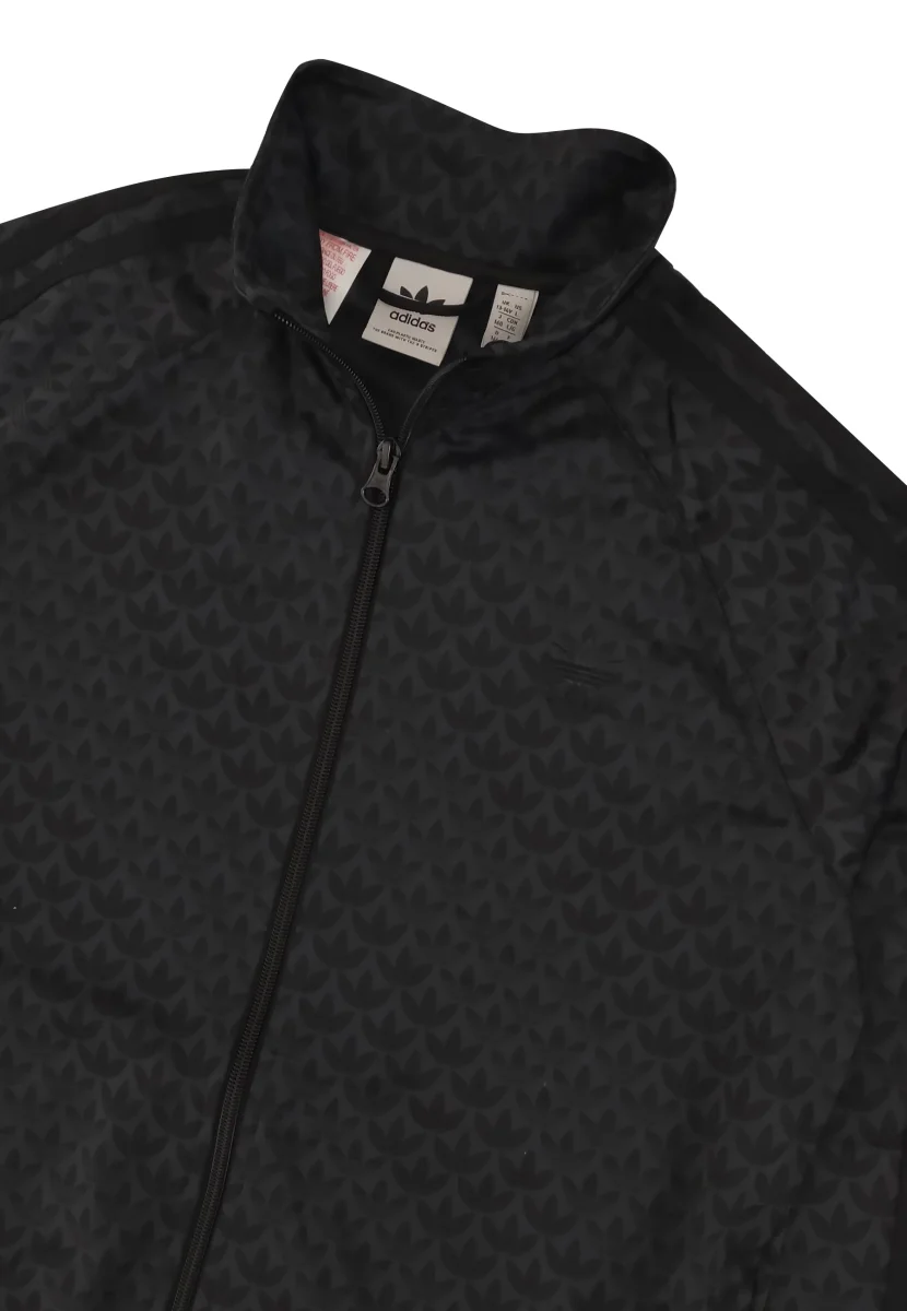 Adidas felpa tracktop monogram nera ragazzo - immagine 4
