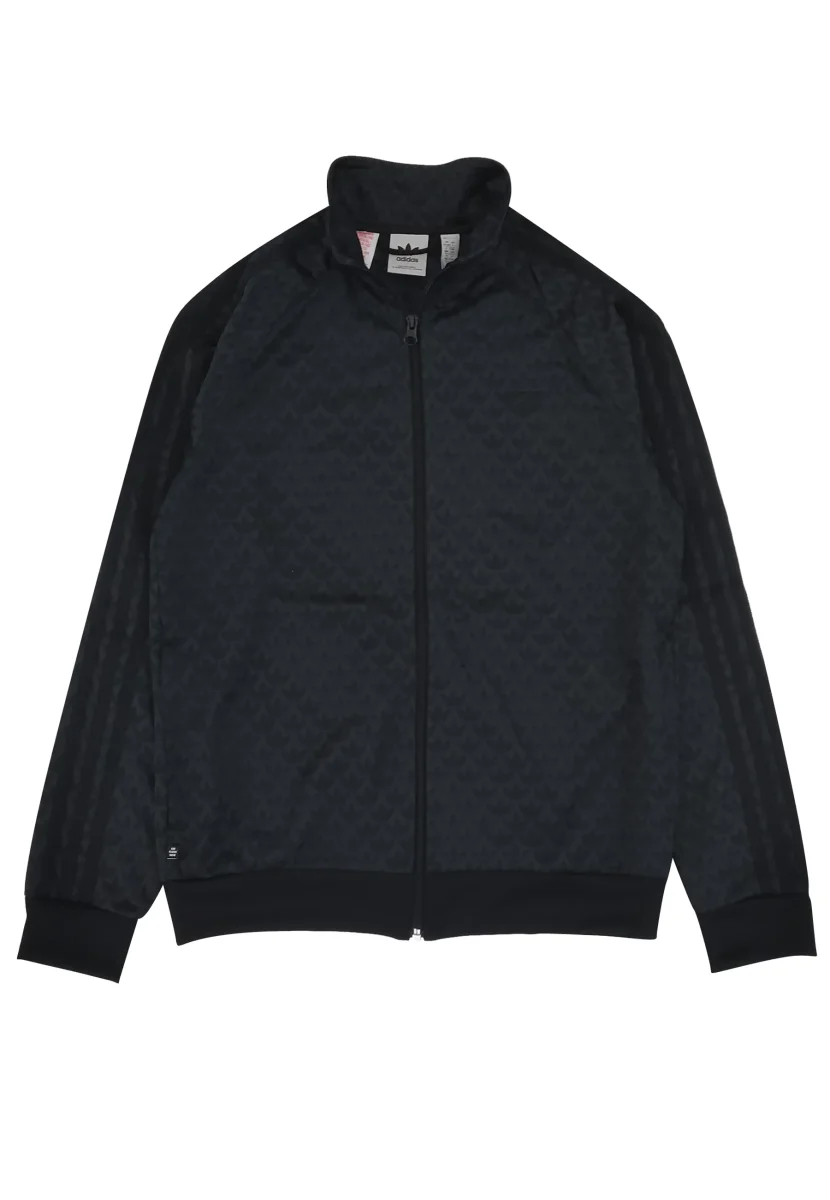 Adidas felpa tracktop monogram nera ragazzo