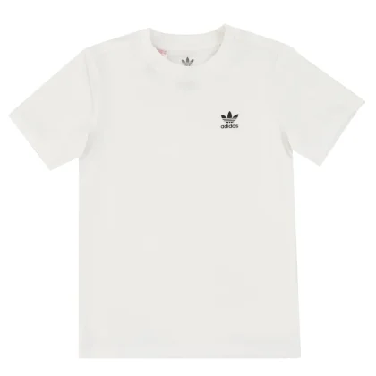 Adidas t-shirt bianca ragazzo in cotone