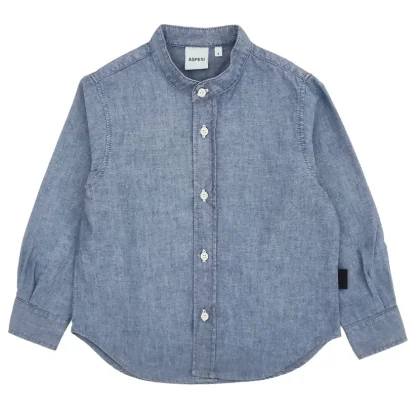 Aspesi camicia bambino blu in denim
