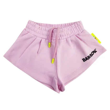 Barrow kids shorts bambina rosa in felpa di cotone