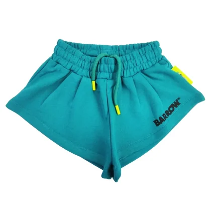Barrow kids shorts smeraldo bambina in felpa di cotone