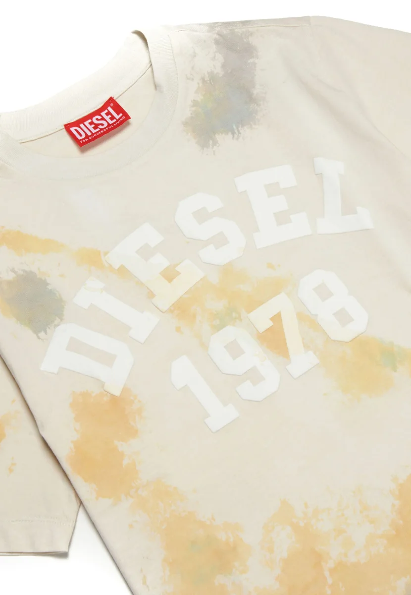 Diesel t-shirt beige bambino in cotone - immagine 4