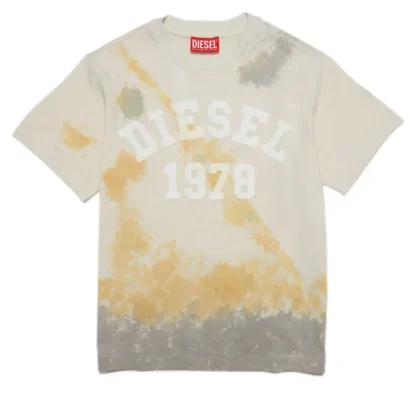 Diesel t-shirt beige bambino in cotone