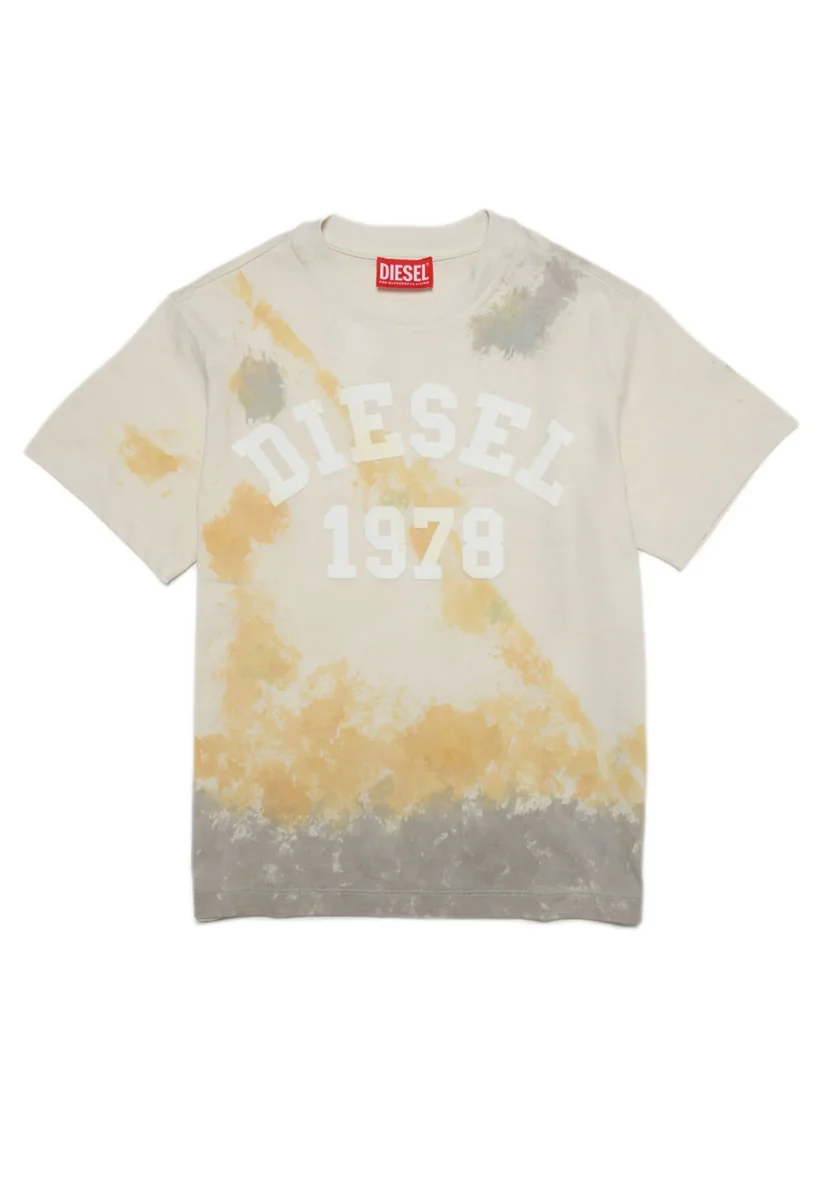 Diesel t-shirt beige bambino in cotone - immagine 2