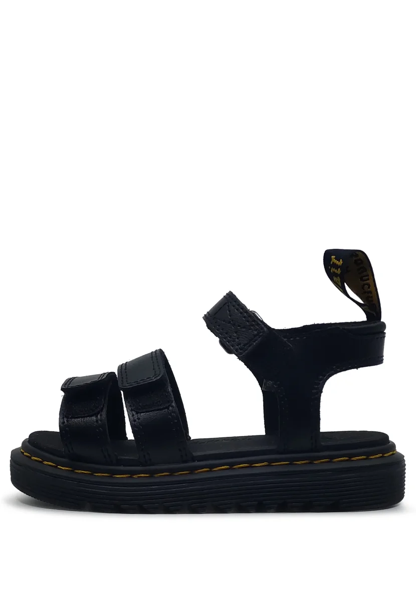 Dr Martens sandali neri bambina in pelle - immagine 3