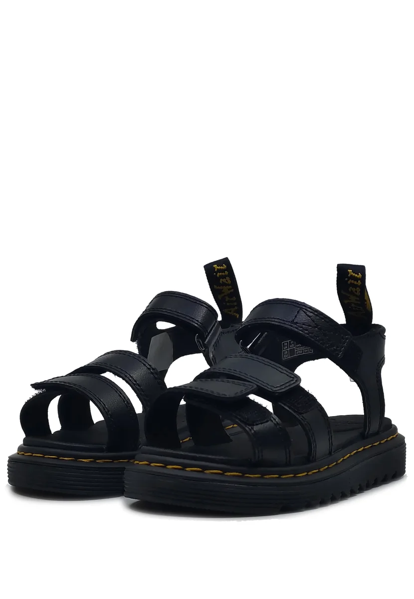 Dr Martens sandali neri bambina in pelle - immagine 5
